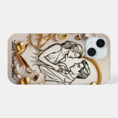 "Tijdloze Romantische Hart" iPhone 15 Case (Achterkant horizontaal)