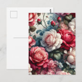 Tijdloze Roos Bloemige Charme Briefkaart (Voorkant / Achterkant)