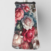 Tijdloze Roos Bloemige Charme Golfheadcover (Draai 90)