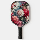 Tijdloze Roos Bloemige Charme Pickleball Paddle (Voorkant)