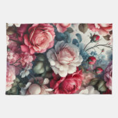 Tijdloze Roos Bloemige Charme Theedoek (Horizontaal)