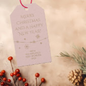 Tijdloze Rosy Beige - Kerst Foto Gift Labels Cadeaulabel
