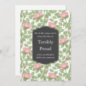 Tijdloze Rozen Creatief Gepersonaliseerde Witte Fa Aankondiging (Voorkant / Achterkant)