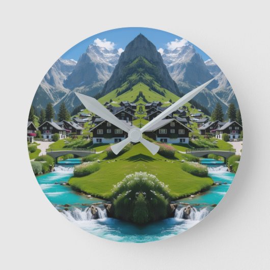 Tijdloze rust - Alpine Village Ronde Klok (Voorkant)