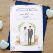 Tijdloze rustieke charme bruiloft kaart