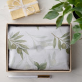 Tijdloze Sage Olijfgroene Waterverf Chic Tissuepapier (Geschenk)