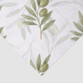 Tijdloze Sage Olijfgroene Waterverf Chic Tissuepapier (Detail)
