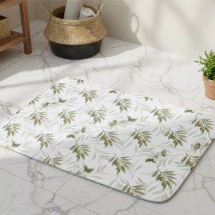 Tijdloze Salie Olijf Aquarel Chic  Badmat