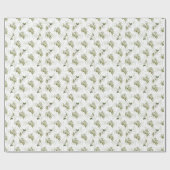 Tijdloze Salie Olijf Aquarel Chic Cadeaupapier (Vlak)