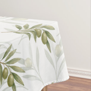 Tijdloze Salie Olijf Aquarel Chic Tafelkleed