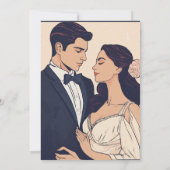 Tijdloze schatten: handtekening bruiloft uitnodigi kaart (Achterkant)