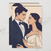 Tijdloze schatten: handtekening bruiloft uitnodigi kaart (Voorkant / Achterkant)