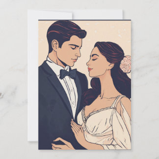 Tijdloze schatten: handtekening bruiloft uitnodigi kaart