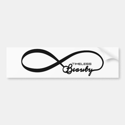Tijdloze schoonheid oneindig bumpersticker (Voorkant)