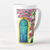 Tijdloze schoonheid Oude deuropening Moederdag ged Latte Mok (Rechterhoek)