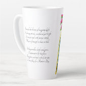 Tijdloze schoonheid Oude deuropening Moederdag ged Latte Mok (Linkerhoek)