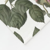 Tijdloze schoonheid: Paarse provinciale  Rozen Fleece Deken (Hoek)