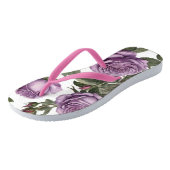 Tijdloze schoonheid: Paarse provinciale Rozen Teenslippers (Schuin)