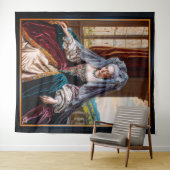 Tijdloze schoonheid van een majestueuze dame met e wandkleed (In Situ (horizontaal))