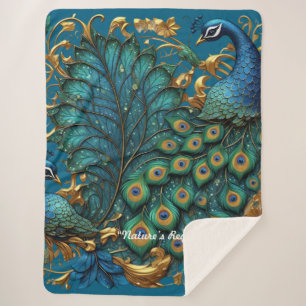 Tijdloze schoonheid van Peacock Sherpa Deken