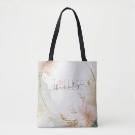 Tijdloze schoonheid – Zalara Luxe Tan & Gold Marbl Tote Bag