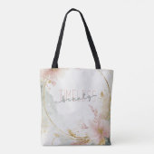 Tijdloze schoonheid – Zalara Luxe Tan & Gold Marbl Tote Bag (Achterkant)