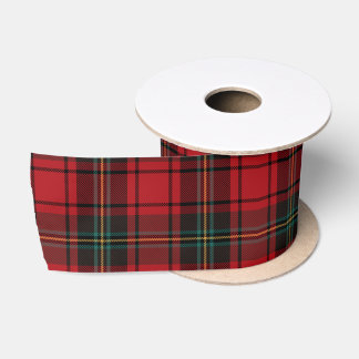 Tijdloze Schotse Plaid Rode Zwarte Ralph Kerstmis Satijnen Lint