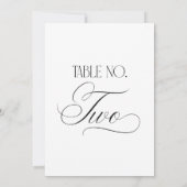 Tijdloze Script 5x7 Trouwtafel Nummer Twee Bord Kaart (Achterkant)