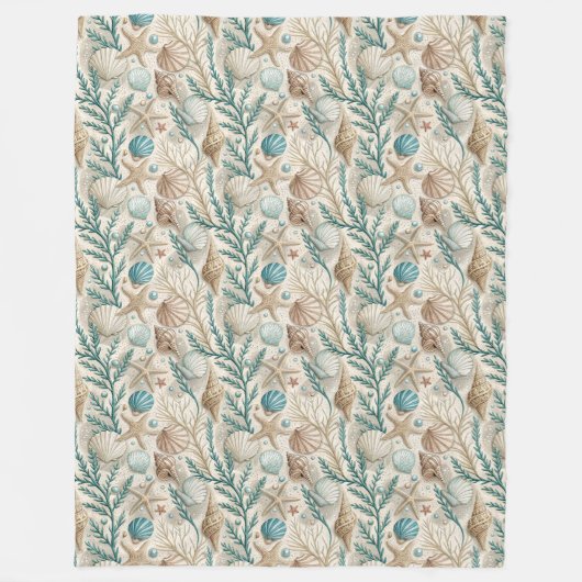 Tijdloze Seaside Blanket Breezy Nautical Touch Fleece Deken (Voorkant)