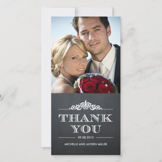 Tijdloze Sentiment Dank u kaarten - schoolbord (Voorkant)