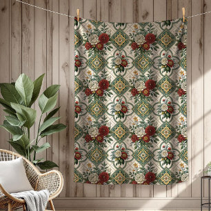 Tijdloze Shabby Chic Blanket  Tegel Patronen Fleece Deken