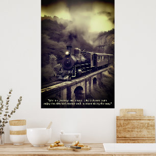 Tijdloze stoom: de majesteit van klassieke treinen poster