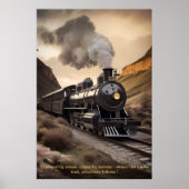 Tijdloze stoom: de majesteit van klassieke treinen poster (Voorkant)
