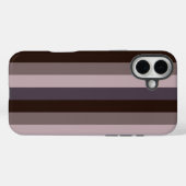 Tijdloze strepen Aubergine kleur Case-Mate iPhone Case (Achterkant (horizontaal))