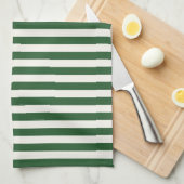 Tijdloze Strepen Groen Theedoek (Quarter Fold)