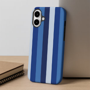 Tijdloze Strepen Navy Blue iPhone 16 Plus Hoesje