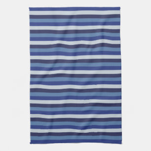 Tijdloze Strepen Navyblauw Theedoek
