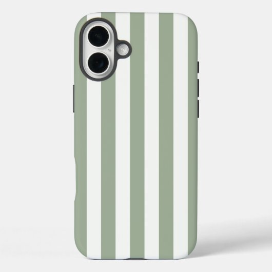 Tijdloze strepen Sage Green Case-Mate iPhone Case (Achterkant)
