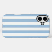 Tijdloze strepen zacht blauw Case-Mate iPhone case (Achterkant (horizontaal))