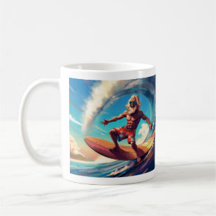Tijdloze Surfgeest: Senior Wave Rider Koffiemok