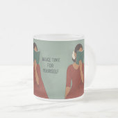 Tijdloze Tamil Elegance Matglas Koffiemok (Voorkant rechts)