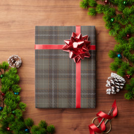 Tijdloze Tartan Schotlandse Ruit Bruin Grijs Ralph Cadeaupapier