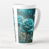 Tijdloze Tealrozen Latte Mok (Rechterhoek)