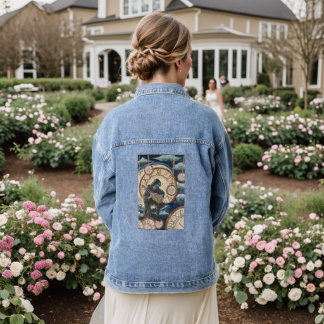 Tijdloze tekenreeksen denim jacket