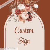 Tijdloze Terracotta Pampas Salie Boho Bloemstuk Op Poster