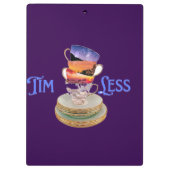 Tijdloze theemomenten – Surrealistische Natuur Cup Klembord (Achterkant)