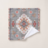 Tijdloze Threads: Erfgoed Boho Marokkaanse geometr Bad Handdoek (Wasdoekje)