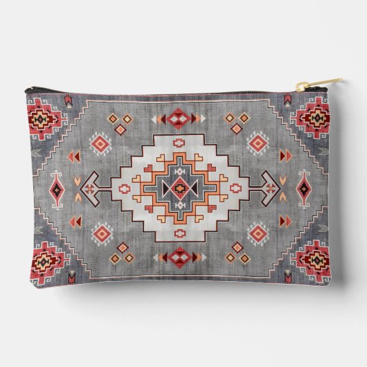 Tijdloze Threads: Erfgoed Boho Marokkaanse geometr Etui (Achterkant)