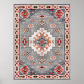 Tijdloze Threads: Erfgoed Boho Marokkaanse geometr Poster (Voorkant)
