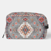 Tijdloze Threads: Erfgoed Boho Marokkaanse geometr Toilettasje (Achterkant)